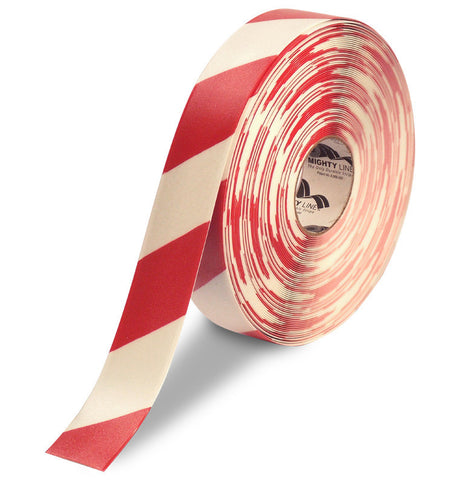 2" White & Red Chevrons Floor Tape