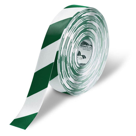 2" White & Green Chevrons Floor Tape