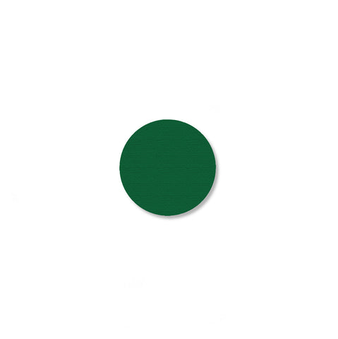 Green Industrial Floor Tape Dots, .75" - Pack of 200