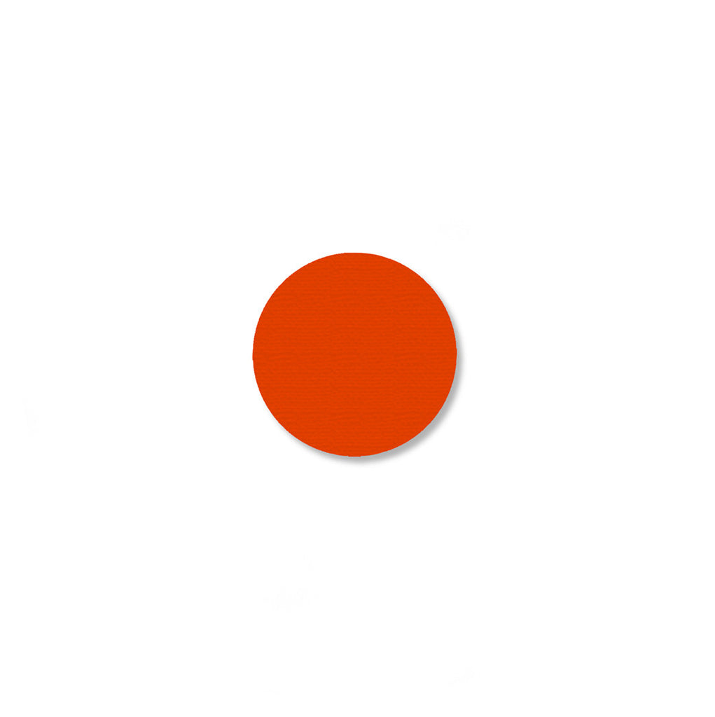 Orange Warehouse Safety Floor Tape Dots, .75"