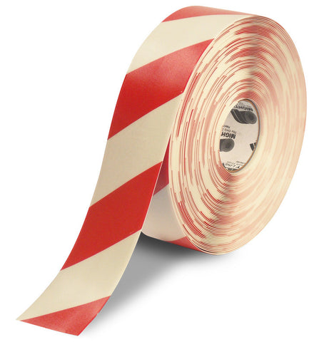 3" White & Red Chevrons Floor Tape