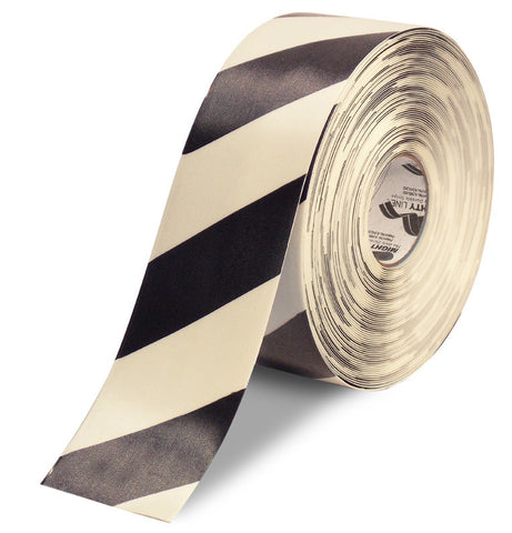 4" White & Black Chevrons Floor Tape