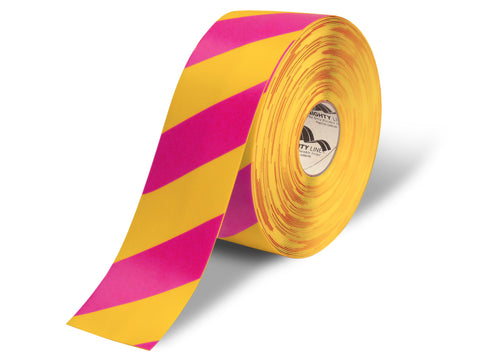 4" Yellow & Magenta Chevrons Floor Tape