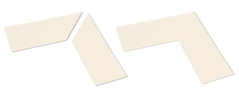 4" Wide Solid WHITE  10" Long Angle - Pack of 25