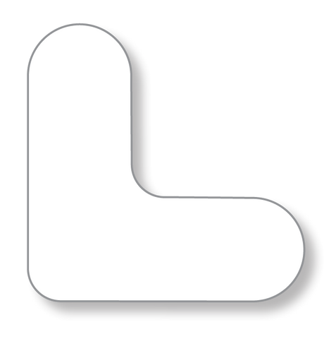 .75" Wide Solid WHITE 2" Long Angle - Pack of 100