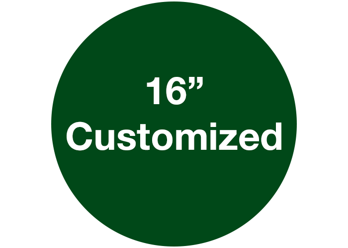 CUSTOMIZED - 16" Wide Green Circle - Set of 3
