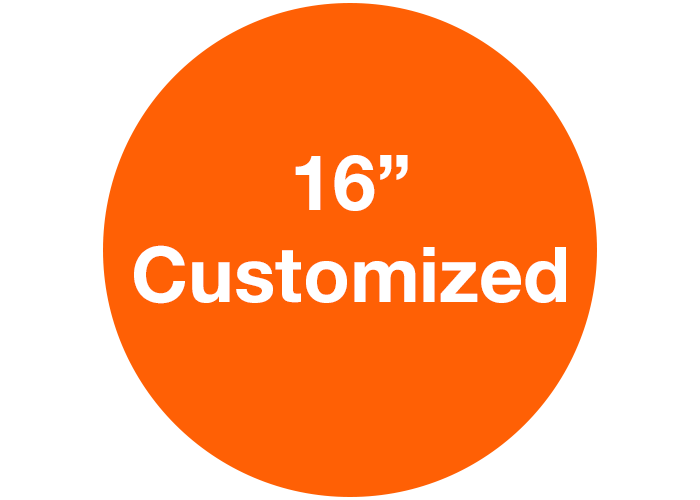 CUSTOMIZED - 16" Wide Orange Circle - Set of 3