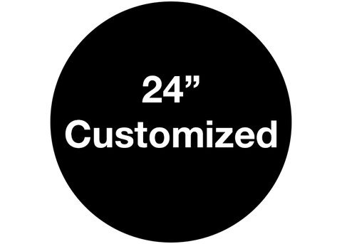CUSTOMIZED - 24" Wide Black Circle - Set of 2