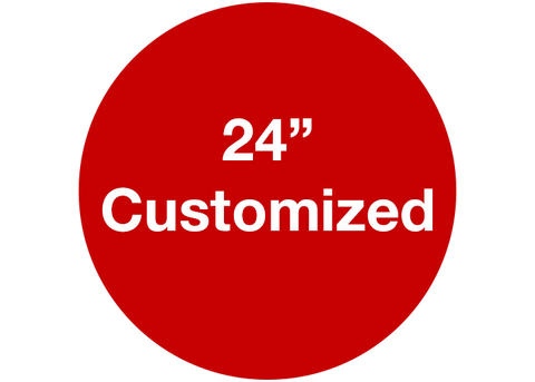 CUSTOMIZED - 24" Wide Red Circle - Set of 2