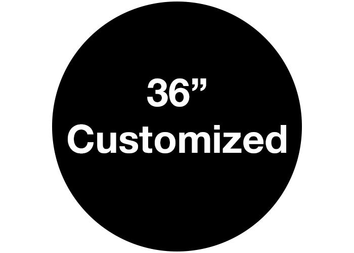 36" Black Custom Floor Safety Marking, Circle