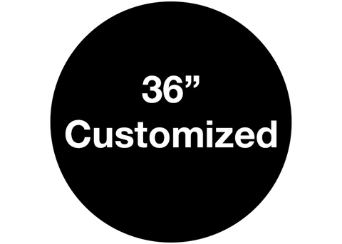 CUSTOMIZED - 36" Wide Black Circle - Set of 1