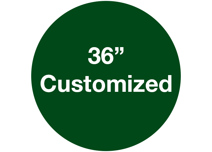 36" Green Custom Floor Marking Signs, Circle