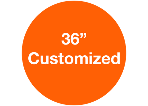 CUSTOMIZED - 36" Wide Orange Circle - Set of 1