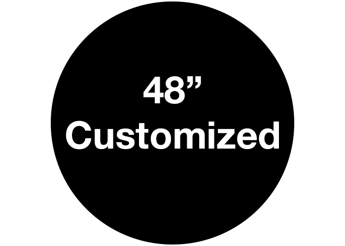 48" Black Circle Customizable Safety Floor Sign