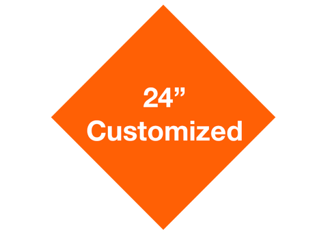 CUSTOMIZED - 24" Orange Diamond - Set of 2