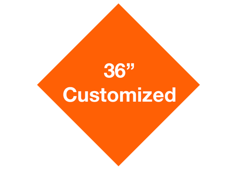 CUSTOMIZED - 36" Orange Diamond - Set of 1