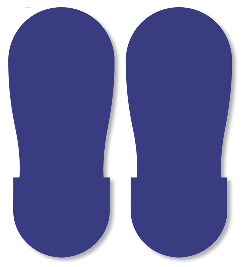 Mighty Line Blue Safety Footprint Floor Decals
