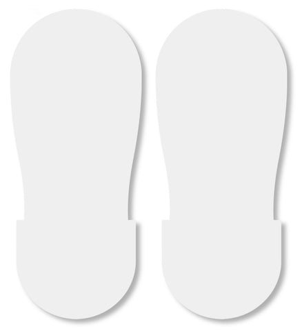 Mighty Line White Warehouse Footprint Floor Decals - Big Feet