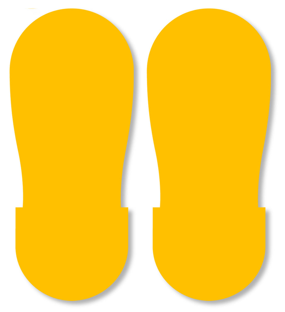 Mighty Line Yellow Footprint Safety Decals