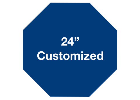 CUSTOMIZED - 24" Blue Octagon - Set of 2