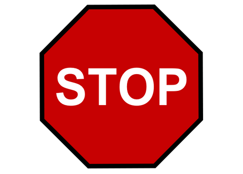 CUSTOMIZED - Stop Sign with Black Border