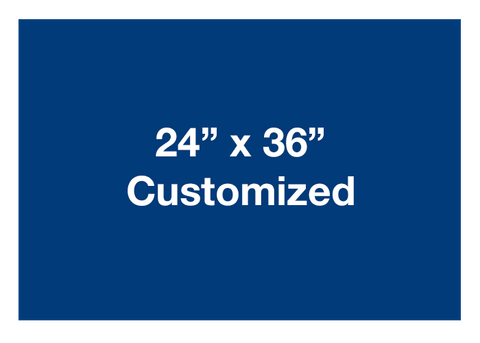 CUSTOMIZED - 24" x 36" Horizontal Blue Rectangle - Set of 2
