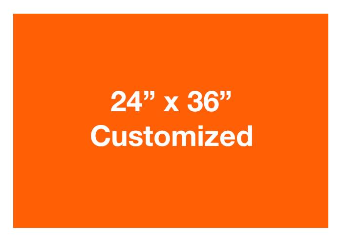 Mighty Line Custom Rectangle Orange Floor Signs