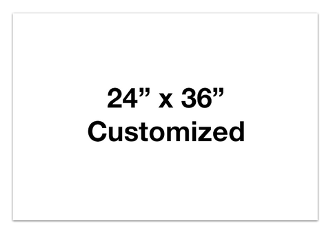 CUSTOMIZED - 24" x 36" Horizontal White Rectangle - Set of 2