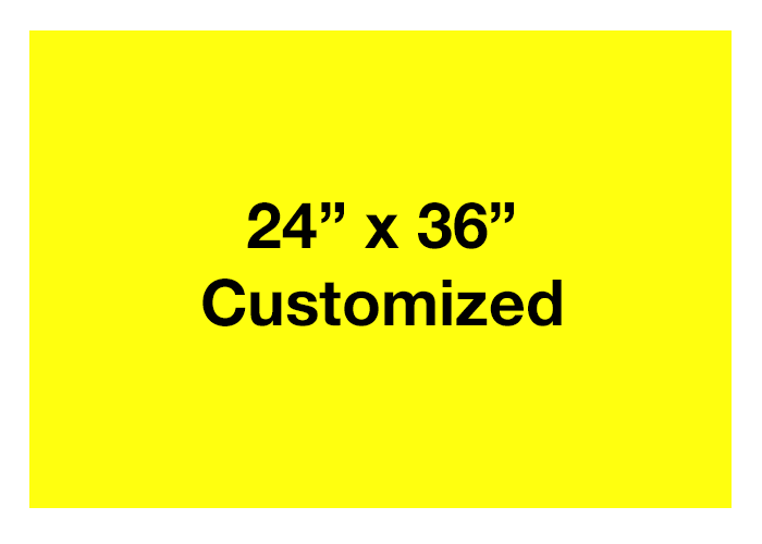 Yellow Rectangle Floor Signs, Horizontal