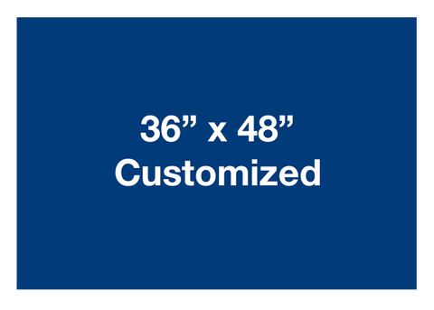 CUSTOMIZED - 36" x 48" Horizontal Blue Rectangle - Set of 1