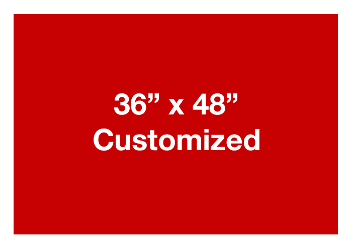 Red Rectangle Industrial Floor Signs, Horizontal