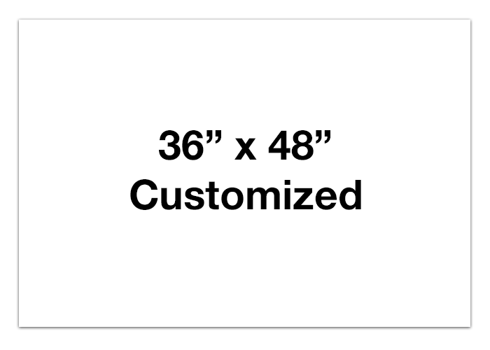 White Rectangle Adhesive Floor Signs, Horizontal