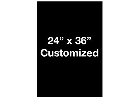 CUSTOMIZED - 24" x 36" Vertical Black Rectangle - Set of 2