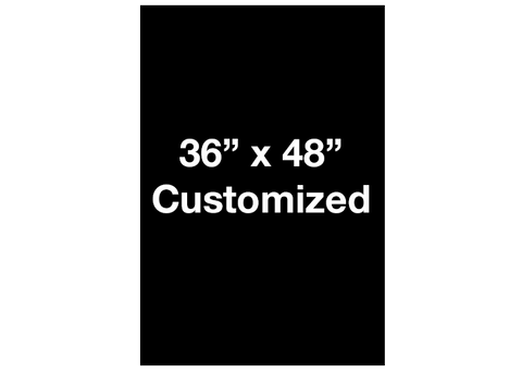 CUSTOMIZED - 36" x 48" Vertical Black Rectangle - Set of 1