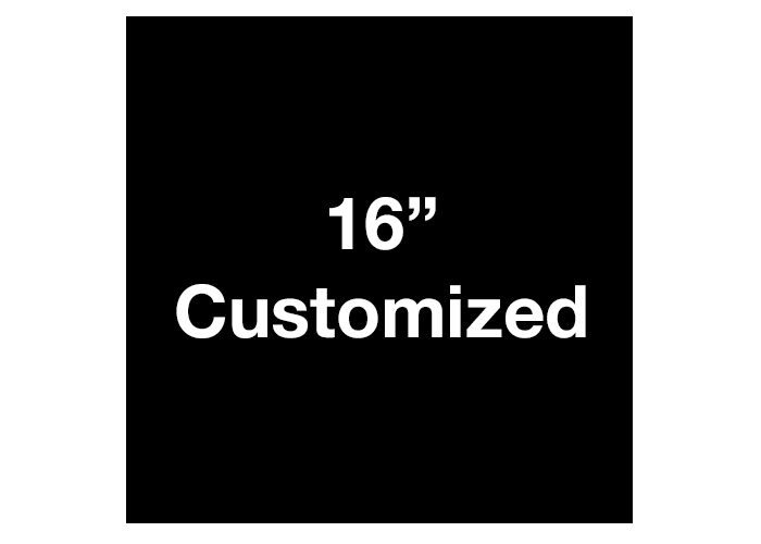 16" Black Square Custom Warehouse Floor Tape Sign