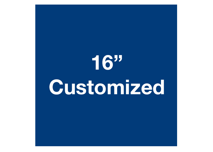 Blue 16" Square Custom Safety Floor Tape Sign