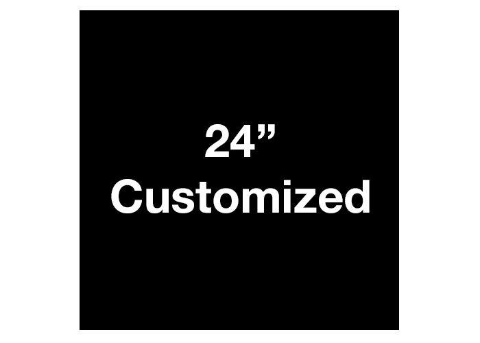 24" Black Square Custom Safety Floor Tape Sign