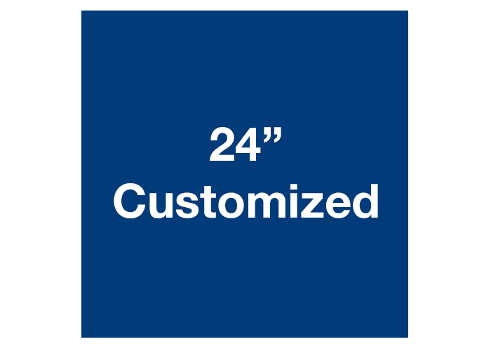 Blue 24" Square Custom Warehouse Floor Tape Sign