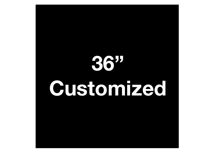 Black 36" Square Custom Safety Floor Tape Sign