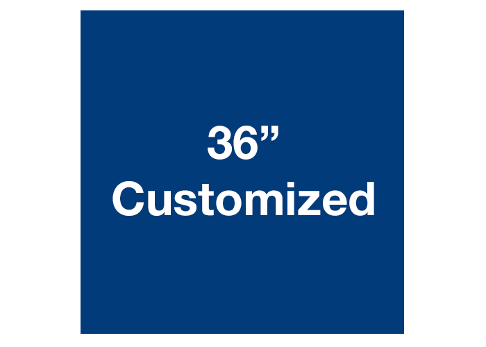 36" Blue Square Custom Warehouse Floor Tape Sign