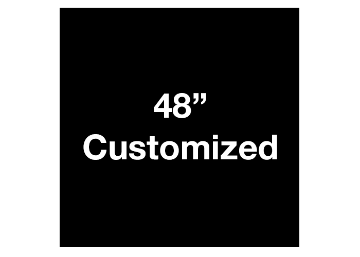 Black 48" Square Custom Safety Floor Tape Sign