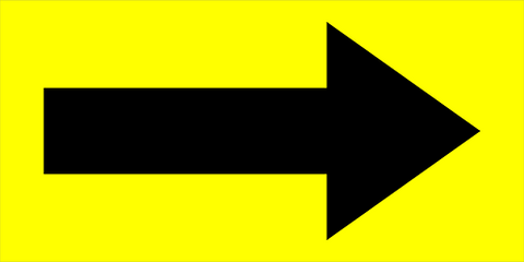 Arrow (R) Floor Sign