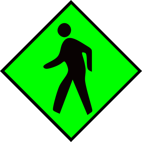 Pedestrian Area (Green) Floor Sign Industrial Floor Tape