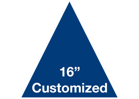 CUSTOMIZED - 16" Blue Triangle - Set of 3