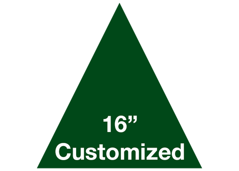 CUSTOMIZED - 16" Green Triangle - Set of 3