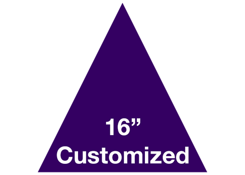 CUSTOMIZED - 16" Purple Triangle  - Set of 3