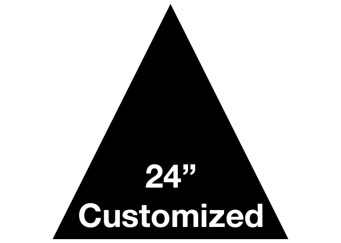 Black 24" Triangle Custom Safety Floor Tape Sign