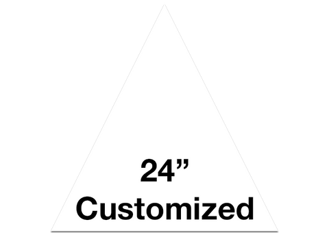 CUSTOMIZED - 24" White Triangle - Set of 2