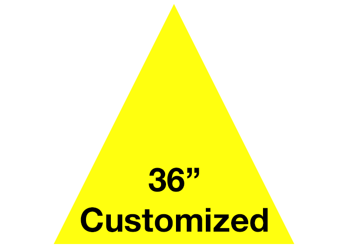 Yellow Triangle Custom Industrial Floor Tape Sign