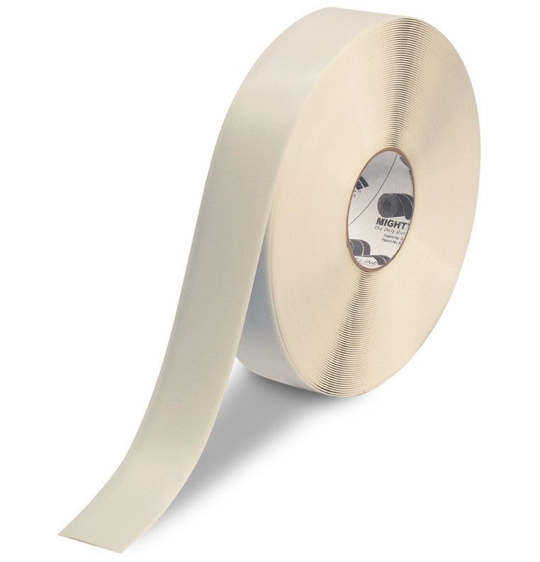 CUSTOMIZED - 2" WHITE Solid Color Repeating Message Tape - 100'  Roll
